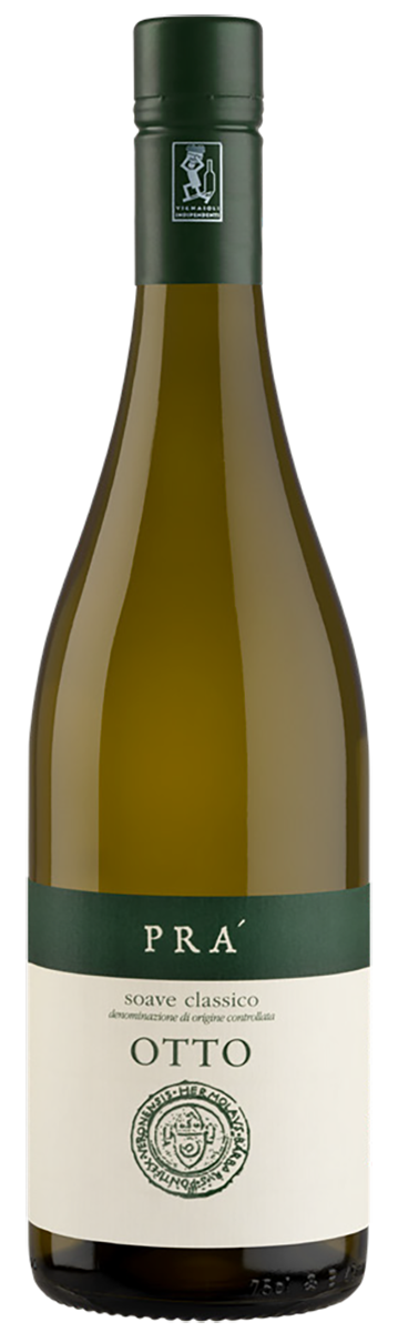 en flaska vitt vin från soave pra otto